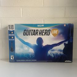 Nintendo Wii U Guitar Hero Live complete In box dongle Controller Game