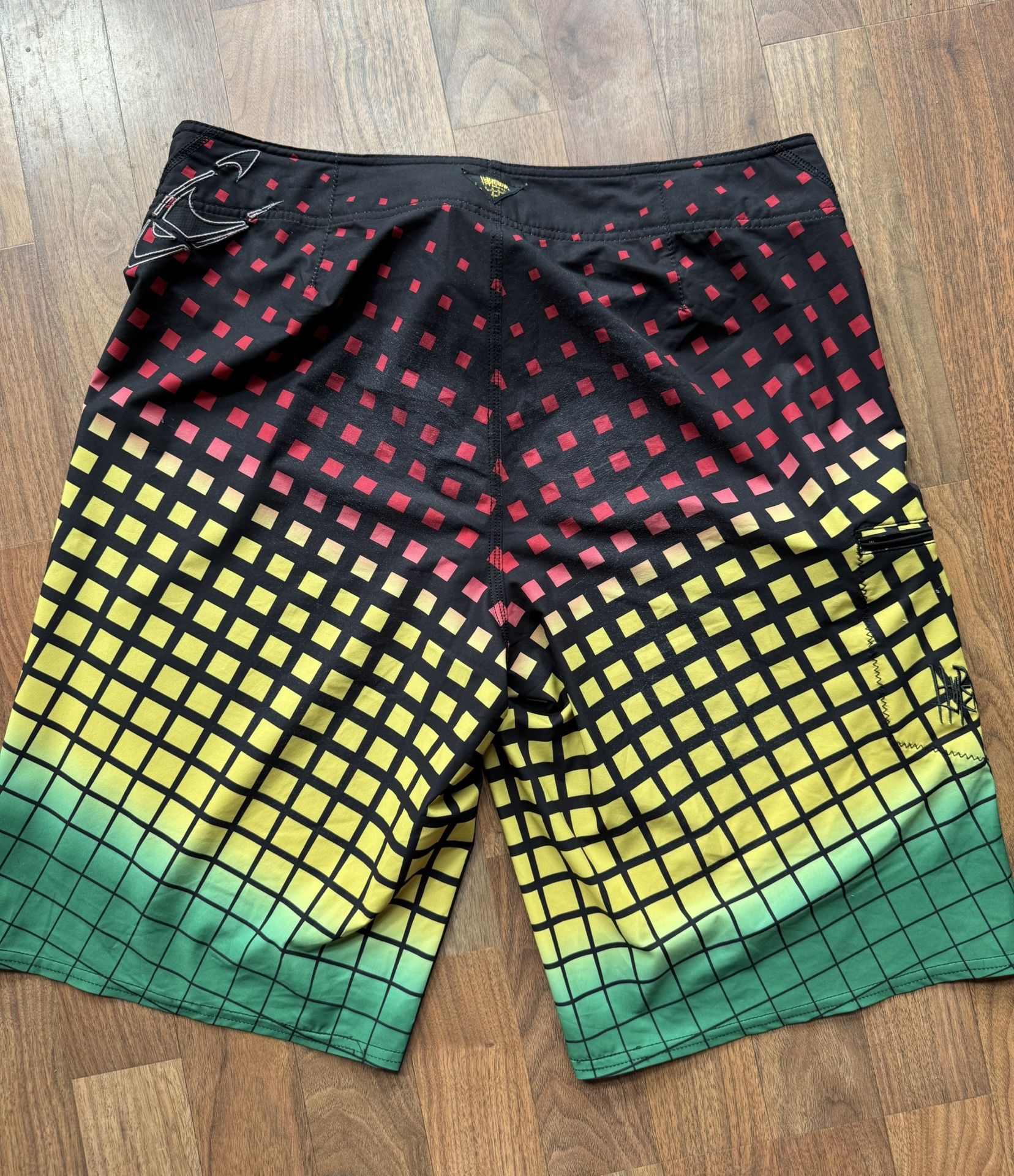 Vintage Oneill Board shorts 34 Black swim trunks y2k Hyperfreak Skater Grunge