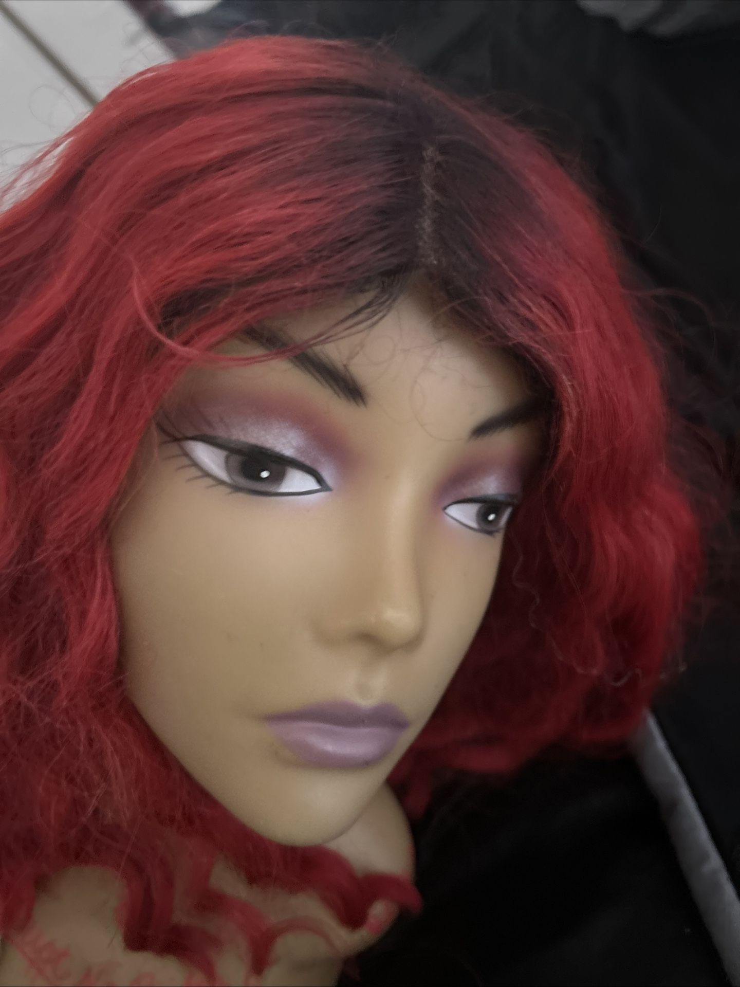 Red Ombré Synthetic Heat Resistant Wig