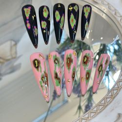 Cool!10 PCS AB Color Nails/Handmade Press On Nails/Cute Nails