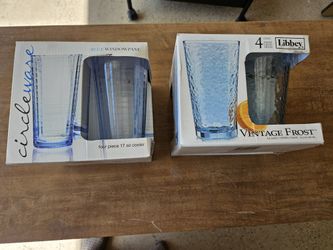New 2 Sets Of Drinking Glasses 