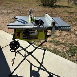 Ryobi Table Saw-w/extension And Rolling Stand  - 10 Inch Corded