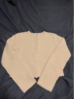 Uniqlo "Light Pink" Knit Button Up Sz XS