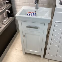 Brand New 18” Vanity Cabinet Ceramic Top Available For Pick Up