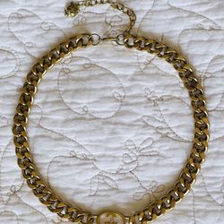 Gucci Logo GG Choker Chain Necklace 