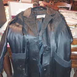 Beautiful Leather full length coat Winlit Pasley coat medium