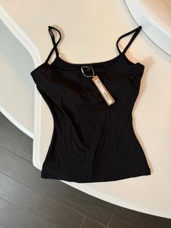 NWT SKIMS Soft Lounge Cami with Built-In Shelf Bra | Black | Size Small