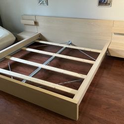 IKEA Malm King size bed, Desk, Nightstands