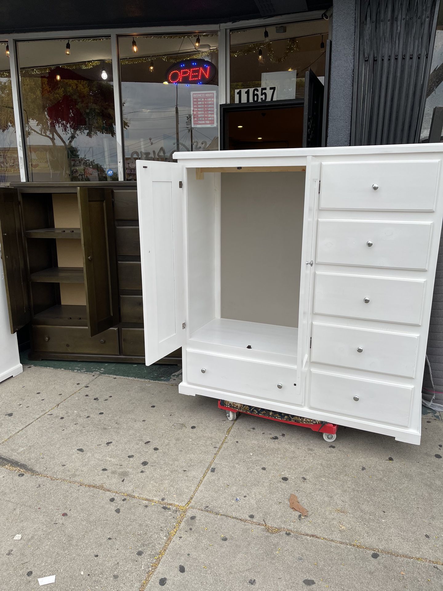 Closet/ Wardrobe Hangers Organizer And Drawer Chest In One,PINEWOOD