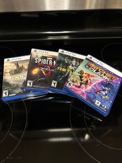 PlayStation 5 PS5 Game Lot Hogwarts, Ratchet & Clank, Returnal, Spider-Man Miles Morales