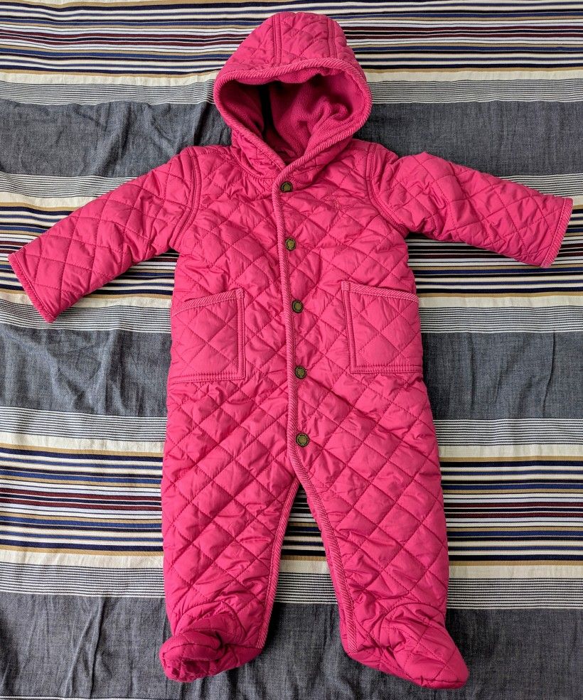 RALPH LAUREN Quilted Bunting Snowsuit - 9Months