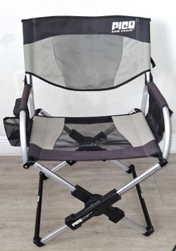 Pico Arm Portable Folding Chair, Black.