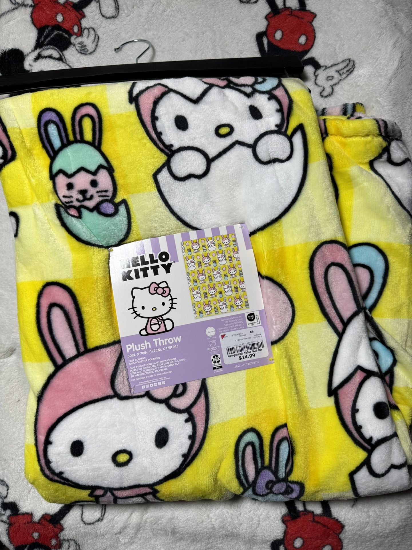 hello kitty easter blanket