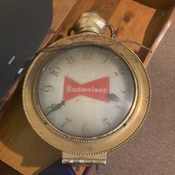 Vintage Budweiser Rotating Clock