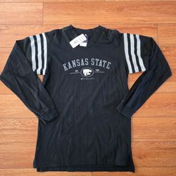 Women's Kansas State Wildcats Pro Player Black Longsleeve Cotton Thick Shirt XL