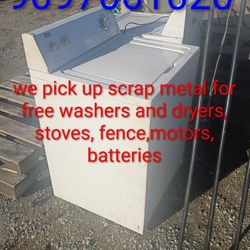 RECOGEMOS TODO TIPO DE METAL GRATIS LAVADORAS ESTUFAS PUERTAS BATERIAS 