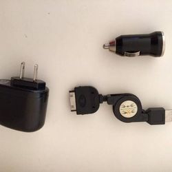 3 PC iPHONE iPod CHARGER 🔌 2G, 3G, 3GS, 4, 4G, 4S 🌻 USB Cigarette Lighter Plug