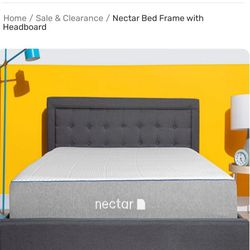 Brand New Nectar Queen Bed Frame w/ Headboard 