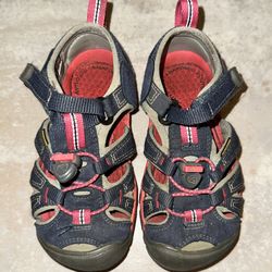 Keen Blue Leather Cross Strap Water Sandals Size 10c Waterproof River