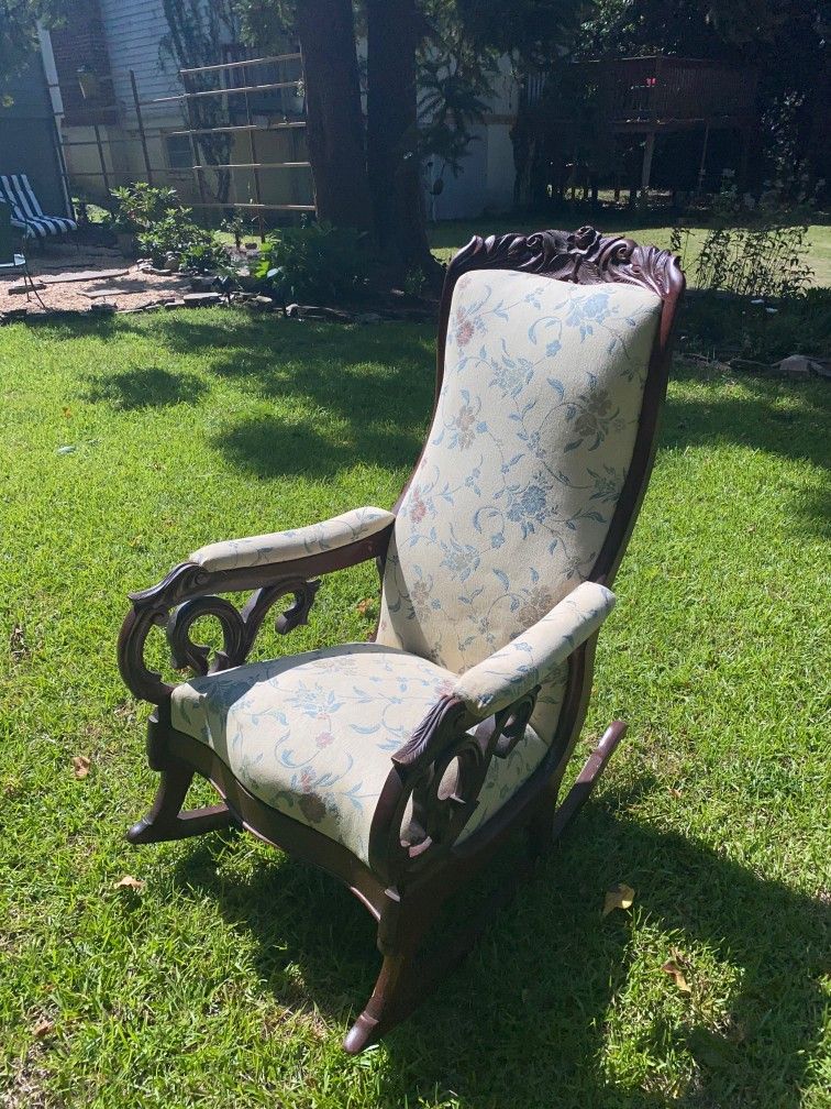 Wooden Carved Rocking Chair