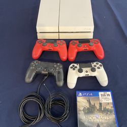 PS 4 With 4 Controllers And Hogwarts Legacy Game