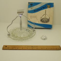 VINTAGE CRYSTAL SEAFOOD SERVING SET