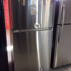 Samsung 21 Cu Ft To Freezer Refrigerator With FlexZone and Ice Maker i Stainless Steel 