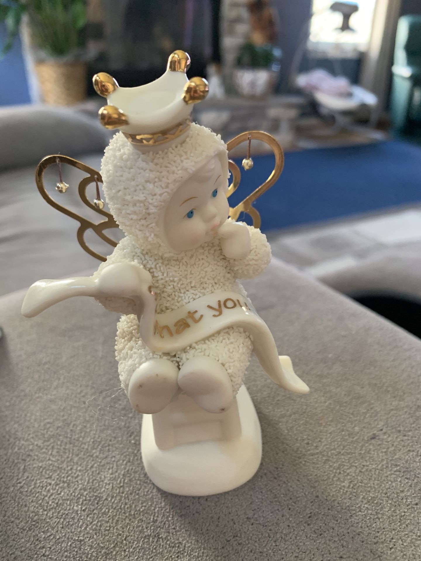 Dept 56 Snow-babies “Do What You Love” Crown and Wings 2002 retired