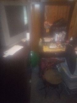 Two girls dressers and makeup table with chair