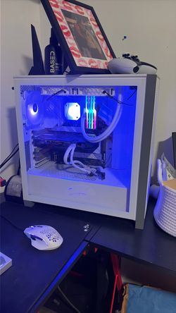 Custom Built White Gaming PC Desktop