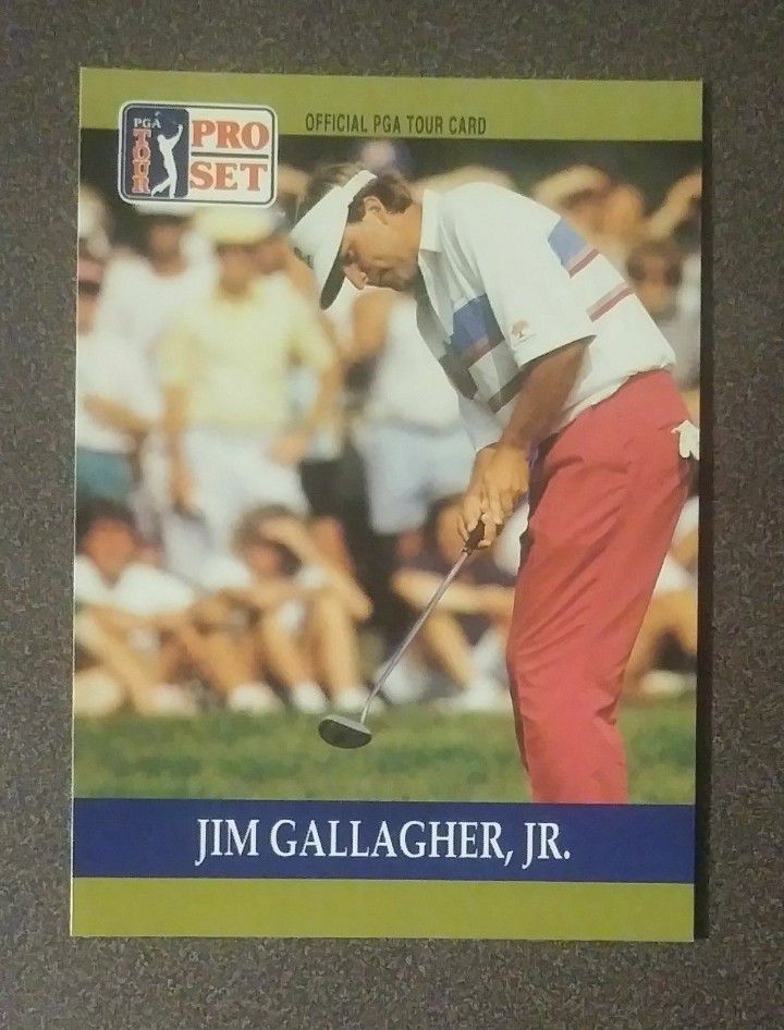 1990 Pro Set Jim Gallagher Jr. PGA Pro Golf Tour #44 Card Vintage Collectible Sports Golfer Official
