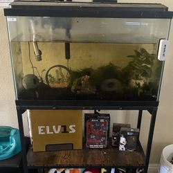 Tank/gravel/heater/light&Stand 