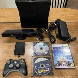 Xbox 360 kinect with games and all