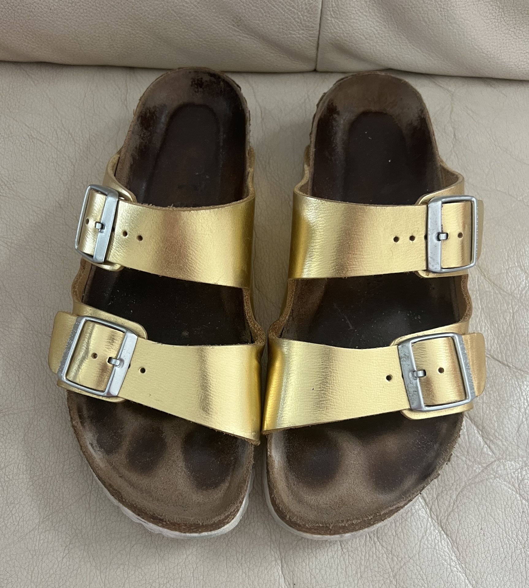 Gold Birkenstocks Women’s Size 10