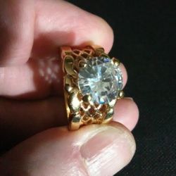 Super Sparkle GP Cubic Ring Sz 7
