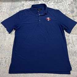 Bobby Jones Polo Shirt Mens Size L Blue Golf Legacy Honeycomb Pattern 