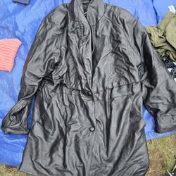 Womens Wilson's Leather Coat Size L