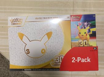 Sealed Pokemon TVG 30th Anniversary Costco Exclusive ETB and Booster Bundle