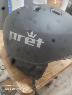 Ski helmet Pret brand or bike helmet.