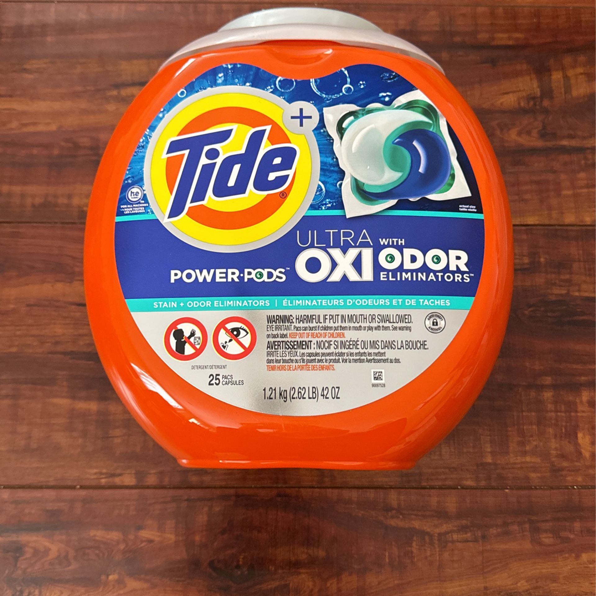 Tide POWER PODS Ultra OXI: Stain And  Odor Eliminators: 25 Pacs