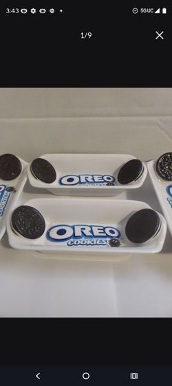 Oreo Cookies Ceramic Serving Trays Set
