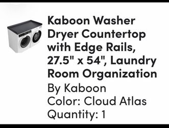 Kaboon Washer Dryer Countertop with Edge Rails