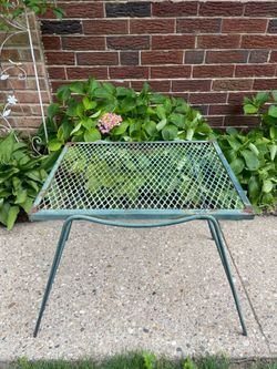 Vintage Mid-Century Modern wrough iron side table
