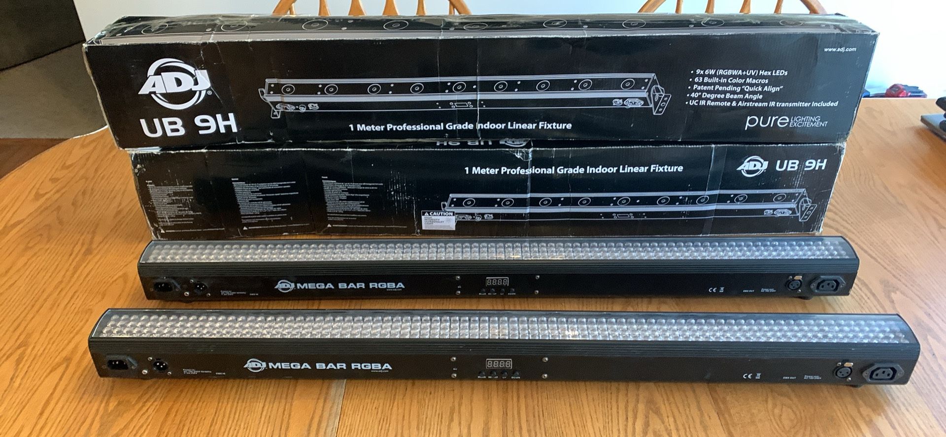 Professional DJ Lighting /Studio/bar Lighting. ADJ  UB 9H Strip Lights. 