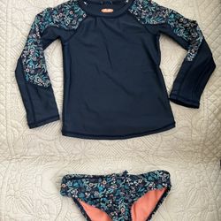 Girls Roxy Rash guard SwimSuit Set