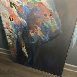 Beautiful Framed 40x60 Elephant Canvas 