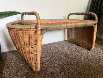 Wicker side table
