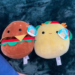 Taco/ Cheeseburger Squishmallows 