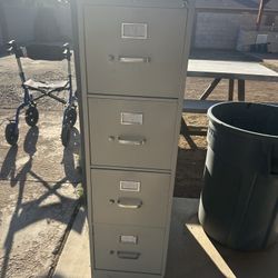 Tall Beige Filing Cabinet 
