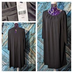 Lane Bryant 18/20 Black Sheath Dress 